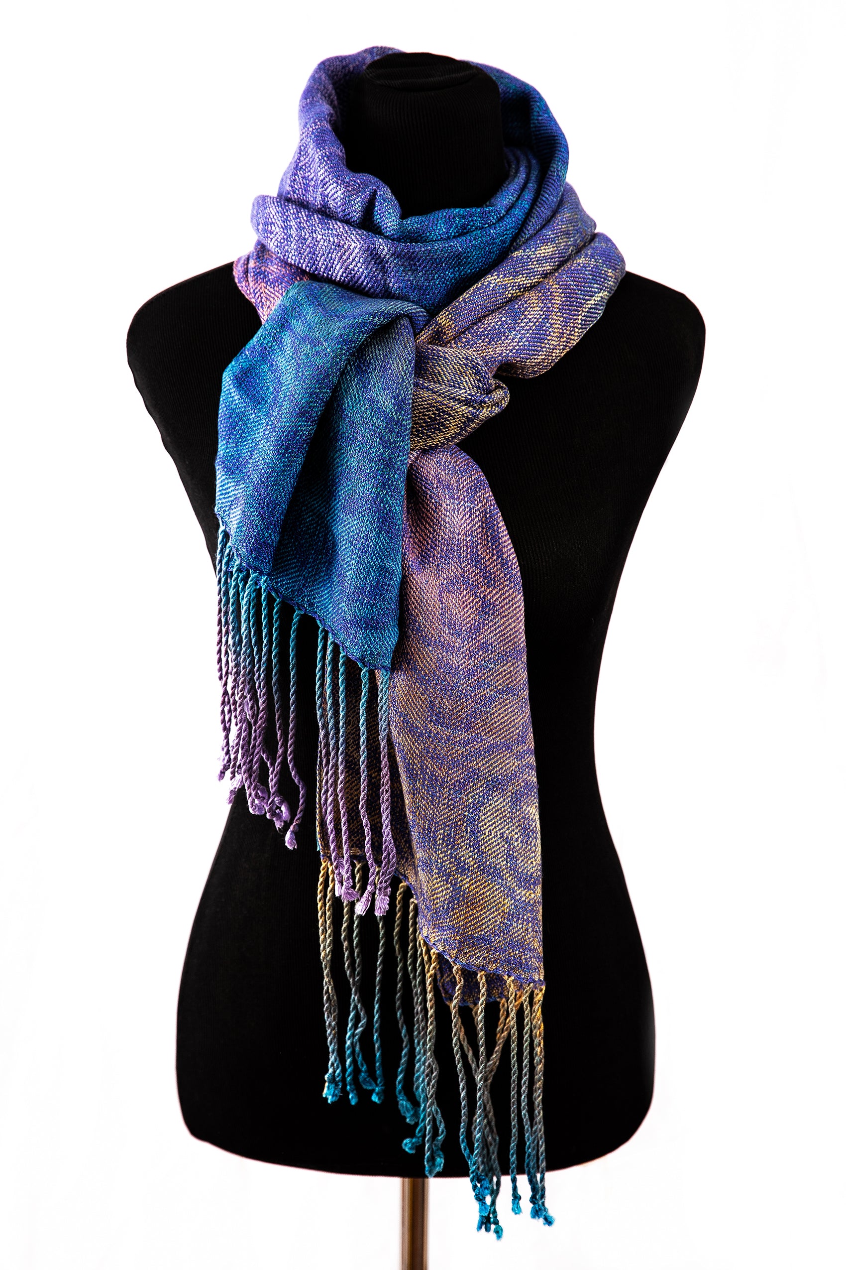 Golden Tailed Sapphire Classic Tencel Scarf-Sunangel